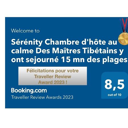 Serenity Chambre D'Hote Au Calme Des Maitres Tibetains Y Ont Sejourne 15 Mn Des Plages Apartment Мужен Екстериор снимка